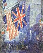 Childe Hassam The Union Jack oil